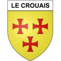 Le Crouais 35 ville Stickers blason autocollant adhésif