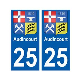 25 Audincourt blason autocollant plaque stickers ville