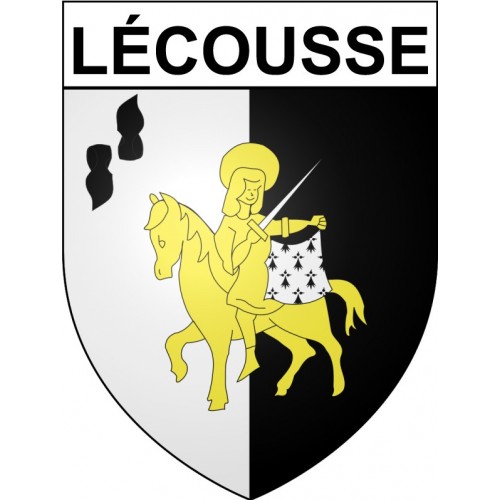 Lécousse 35 ville Stickers blason autocollant adhésif