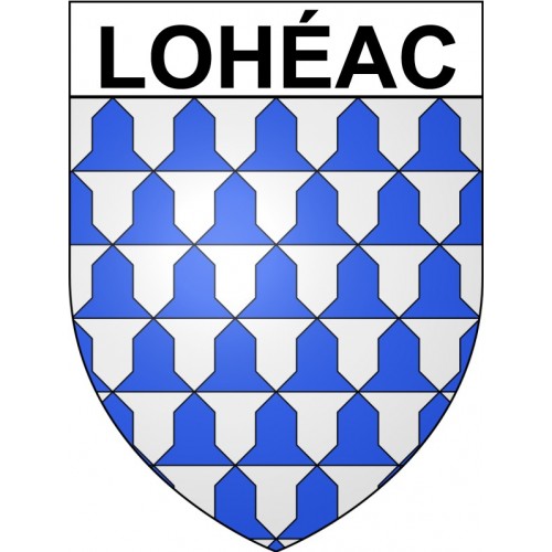 Lohéac 35 ville Stickers blason autocollant adhésif