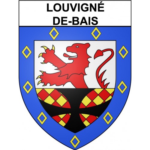 Louvigné-de-Bais 35 ville Stickers blason autocollant adhésif
