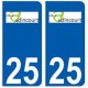 25 Audincourt logo autocollant plaque stickers ville