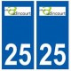 25 Audincourt logo autocollant plaque stickers ville