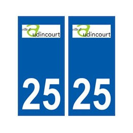 25 Audincourt logo autocollant plaque stickers ville