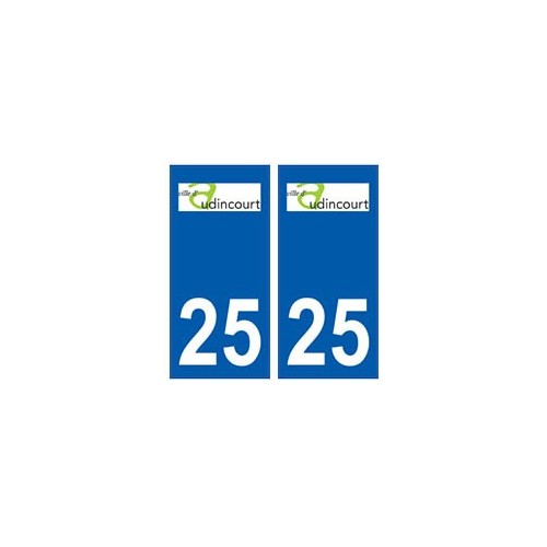 25 Audincourt logo autocollant plaque stickers ville