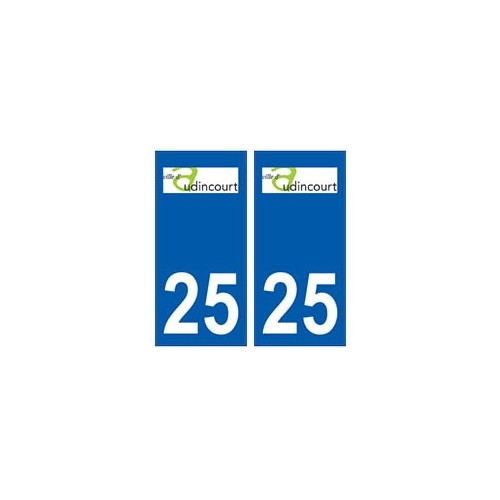 25 Audincourt logo autocollant plaque stickers ville