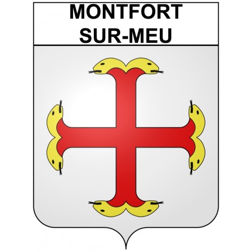 Montfort-sur-Meu 35 ville Stickers blason autocollant adhésif