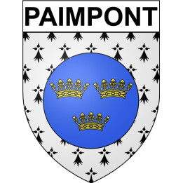 Paimpont 35 ville Stickers blason autocollant adhésif