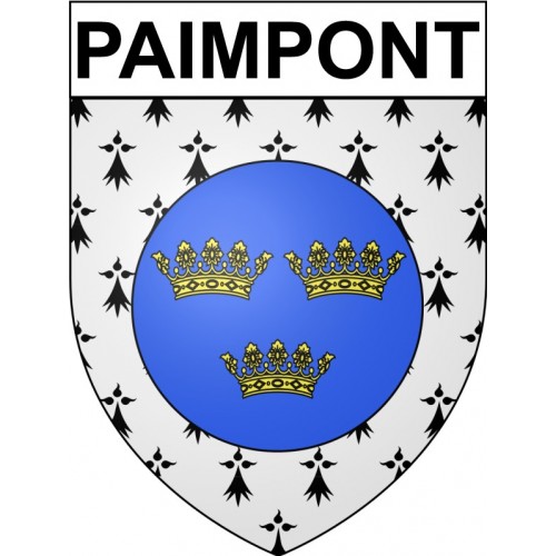 Paimpont 35 ville Stickers blason autocollant adhésif