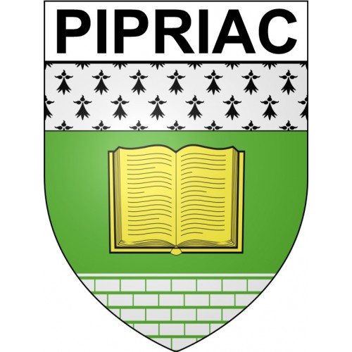 Pipriac 35 ville Stickers blason autocollant adhésif