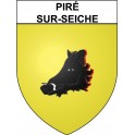 Piré-sur-Seiche 35 ville Stickers blason autocollant adhésif
