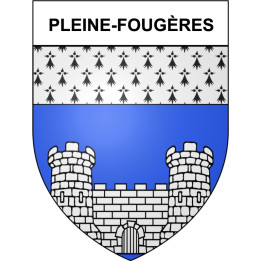 Pleine-Fougères 35 ville Stickers blason autocollant adhésif
