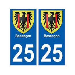 25 Besançon blason autocollant plaque stickers ville