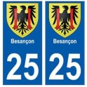 25 Besançon blason autocollant plaque stickers ville