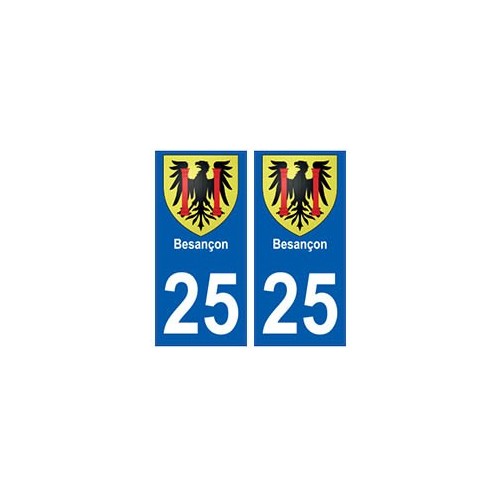 25 Besançon blason autocollant plaque stickers ville