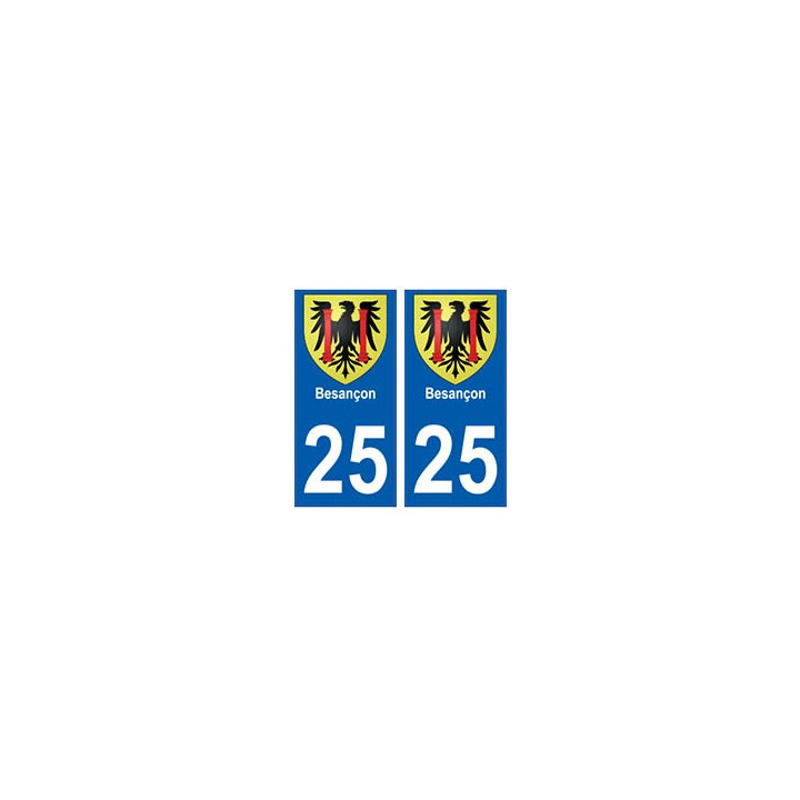25 Besançon blason autocollant plaque stickers ville