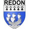 Redon 35 ville Stickers blason autocollant adhésif