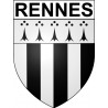 Rennes 35 ville Stickers blason autocollant adhésif