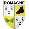 Romagné 35 ville Stickers blason autocollant adhésif