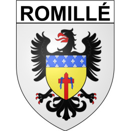 Romillé 35 ville Stickers blason autocollant adhésif