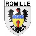 Romillé 35 ville Stickers blason autocollant adhésif