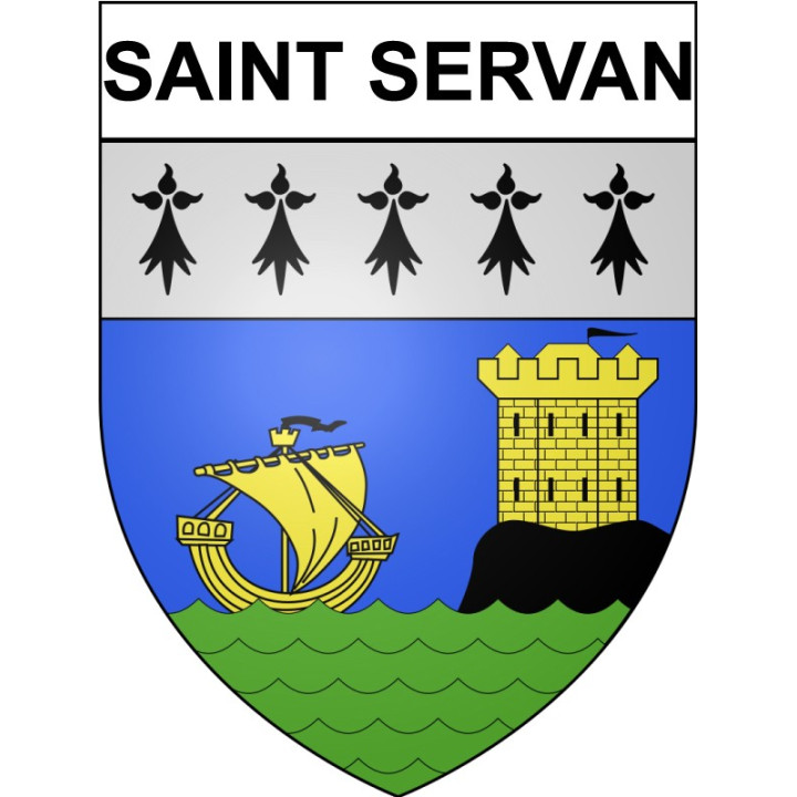 Saint Servan 35 ville Stickers blason autocollant adhésif