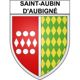 Saint-Aubin-d'Aubigné 35 ville Stickers blason autocollant adhésif