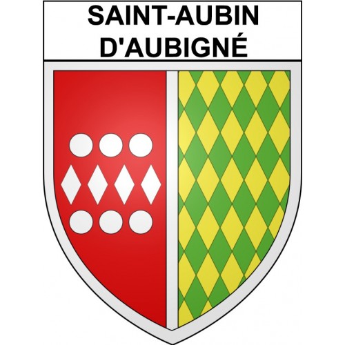 Saint-Aubin-d'Aubigné 35 ville Stickers blason autocollant adhésif