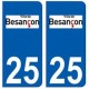 25 Besançon logo autocollant plaque stickers ville