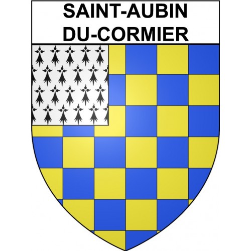 Saint-Aubin-du-Cormier 35 ville Stickers blason autocollant adhésif