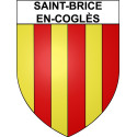 Saint-Brice-en-Coglès 35 ville Stickers blason autocollant adhésif