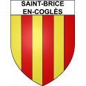 Saint-Brice-en-Coglès 35 ville Stickers blason autocollant adhésif