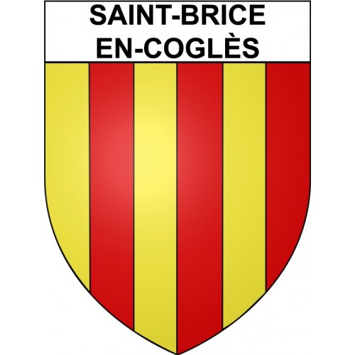 Saint-Brice-en-Coglès 35 ville Stickers blason autocollant adhésif