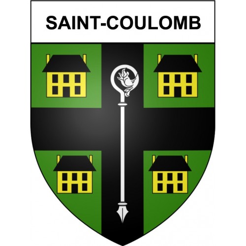 Saint-Coulomb 35 ville Stickers blason autocollant adhésif