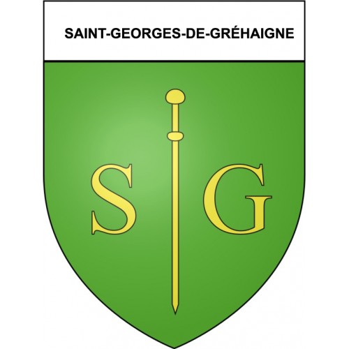 Saint-Georges-de-Gréaighne 35 ville Stickers blason autocollant adhésif