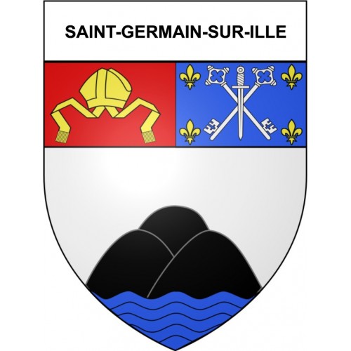Saint-Germain-sur-Ille 35 ville Stickers blason autocollant adhésif