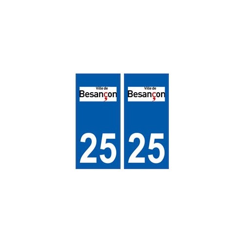 25 Besançon logo autocollant plaque stickers ville