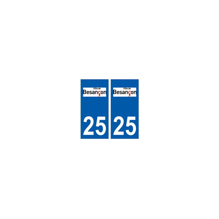 25 Besançon logo autocollant plaque stickers ville