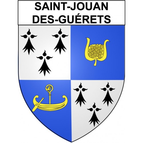 Saint-Jouan-des-Guérets 35 ville Stickers blason autocollant adhésif