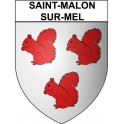 Saint-Malon-sur-Mel 35 ville Stickers blason autocollant adhésif