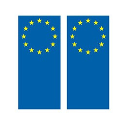 etoile Europe autocollant plaque