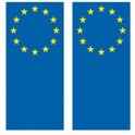 Europa star sin carta de la etiqueta engomada de la placa
