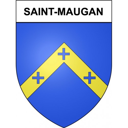 Saint-Maugan 35 ville Stickers blason autocollant adhésif