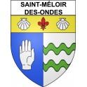 Saint-Méloir-des-Ondes 35 ville Stickers blason autocollant adhésif