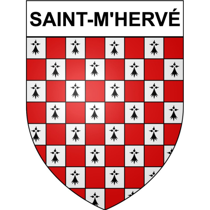 Saint-M'Hervé 35 ville Stickers blason autocollant adhésif
