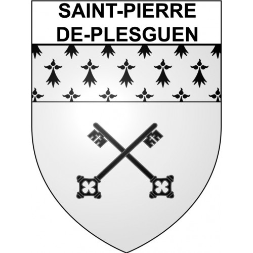 Saint-Pierre-de-Plesguen 35 ville Stickers blason autocollant adhésif