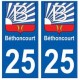 25 Béthoncourt blason autocollant plaque stickers ville