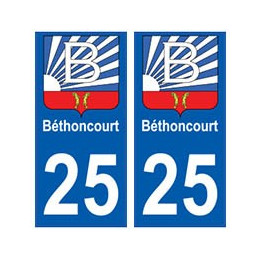 25 Béthoncourt blason autocollant plaque stickers ville