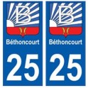 25 Béthoncourt blason autocollant plaque stickers ville