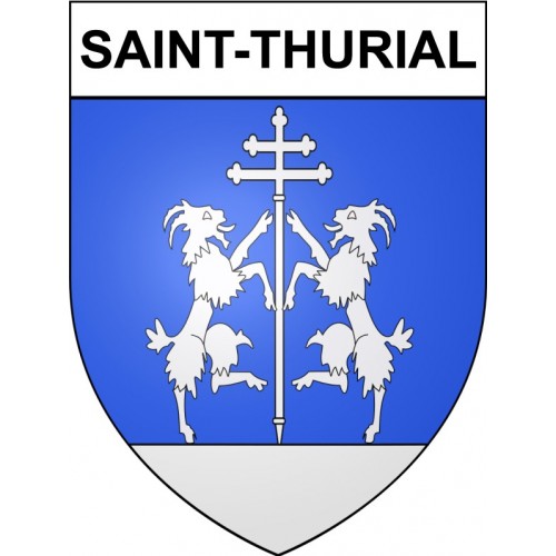 Saint-Thurial 35 ville Stickers blason autocollant adhésif